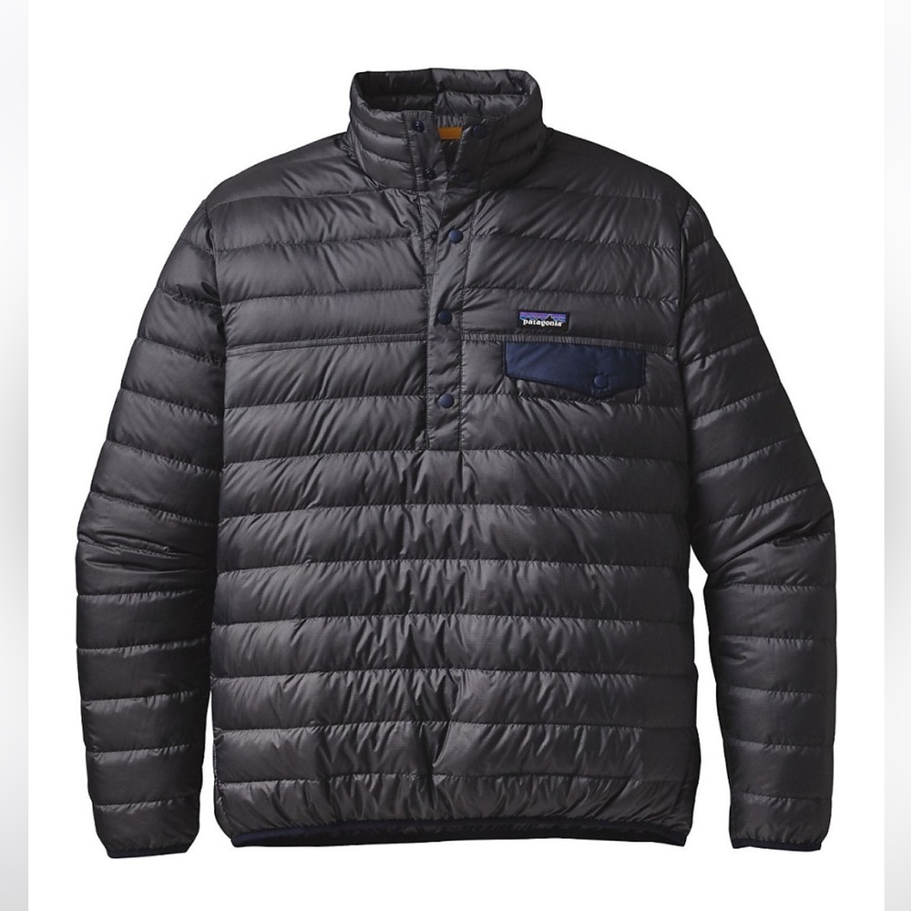Patagonia Down Snap T Pullover Men’s L EUC Black